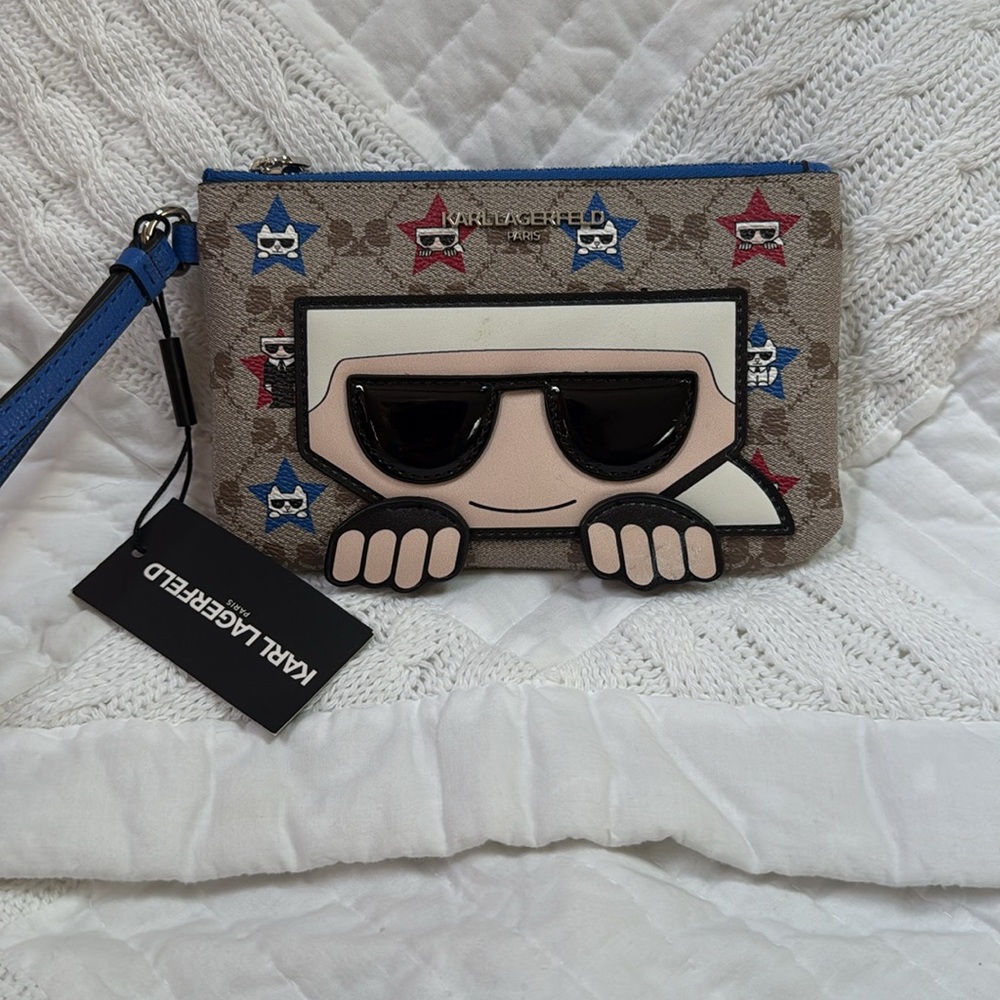 Karl Lagerfeld Paris Maybelle SLG Zip Wristlet - Picture 2 of 13